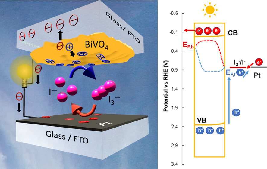 A BiVO4 - liquid junction photovoltaic cell with 0.2% solar energy conversion efficiency